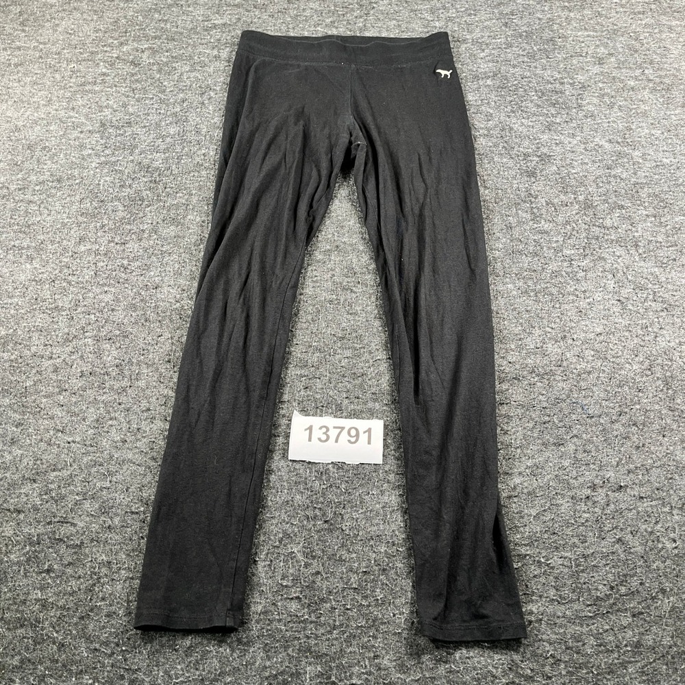 Victoria's Secret Pink Fitness Legging Womens S Black Cotton Stretch High Waist